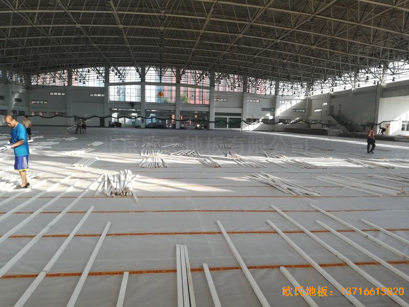 武漢體育學(xué)院運動木地板施工案例