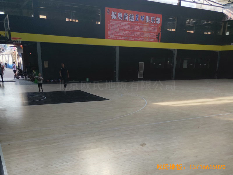 南陽驕陽體育籃球俱樂部體育木地板安裝案例2