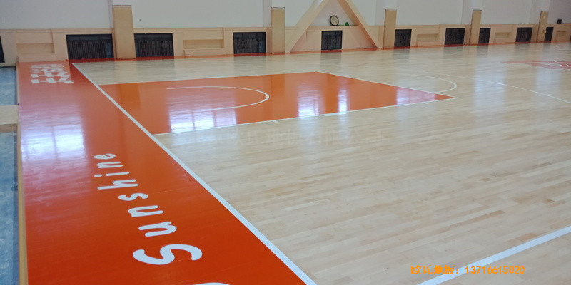 北方溫泉會議中心籃球館運動地板鋪設(shè)案例4