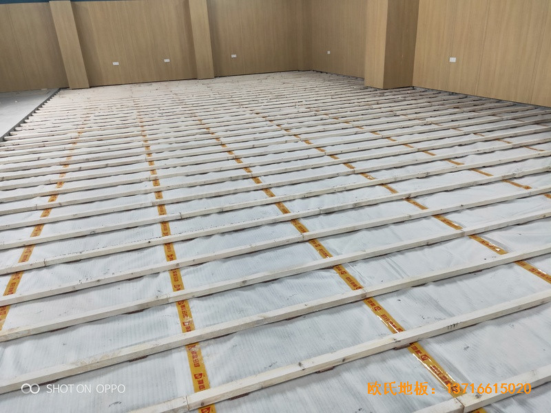 湖南邵陽自來水公司運動館運動地板安裝案例1