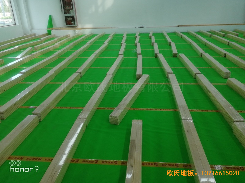 上海江楊南路485號(hào)攻守道場(chǎng)體育木地板鋪裝案例2